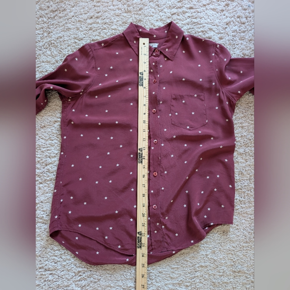 Rails Kate Burgundy Star Print Blouse - Picture 12 of 12